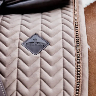 Saddle Pad Jumping Velvet Pearls | Beige