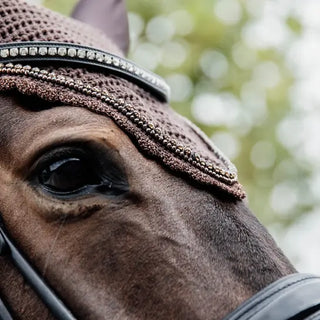 Long Stone & Pearl Fly Hood - Brown