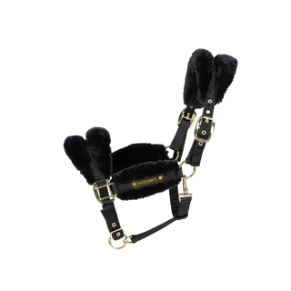 Nylon Sheepskin Headcollar Soft | Black