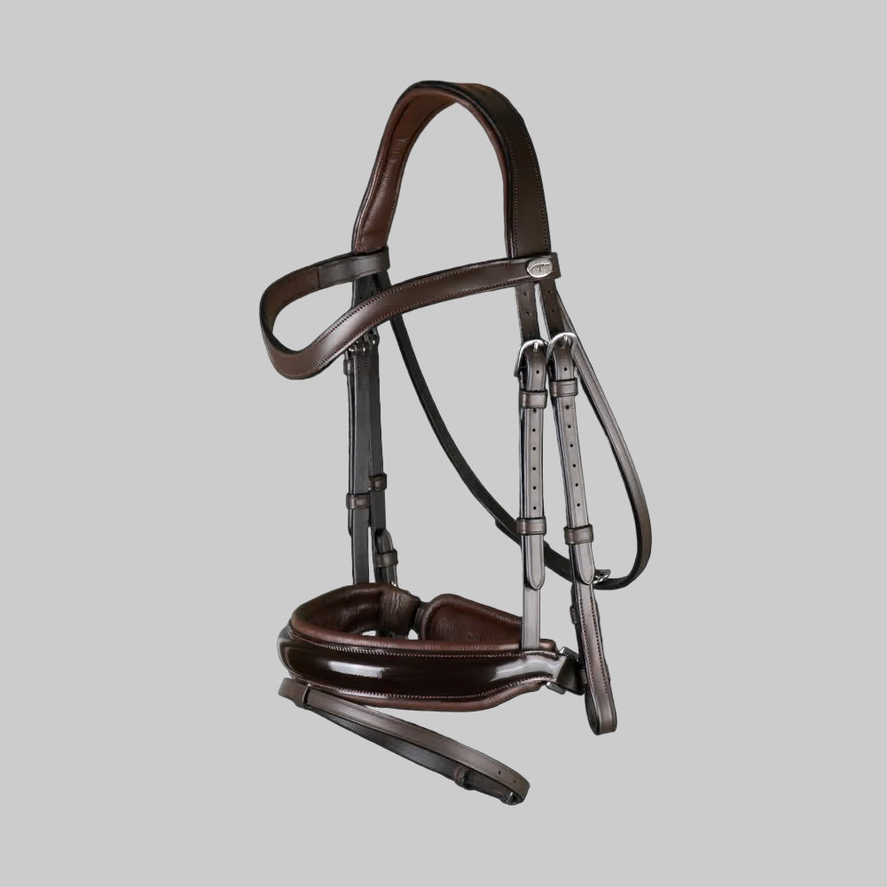 Working Collection Patent Large Crank Noseband Bridle With Flash