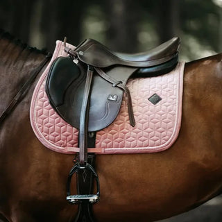 Velvet Jumping Saddle Pad | Old Rose