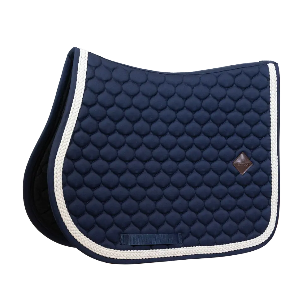 Plaited Cord Jumping Saddle Pad - Navy