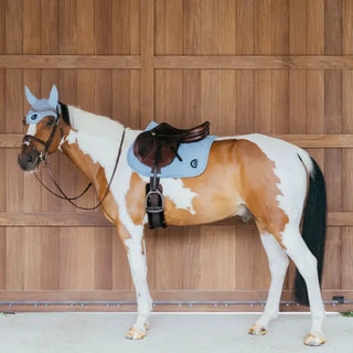 3D Wave Saddle Pad Show Jumping - Light Blue