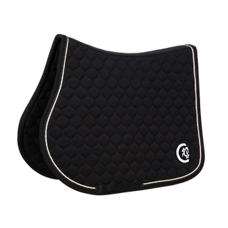 Onion Quilt 3D Logo Jumping Saddle Pad - Black