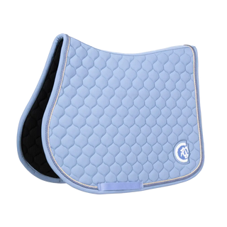 Onion Quilt 3D Logo Jumping Saddle Pad - Light Blue
