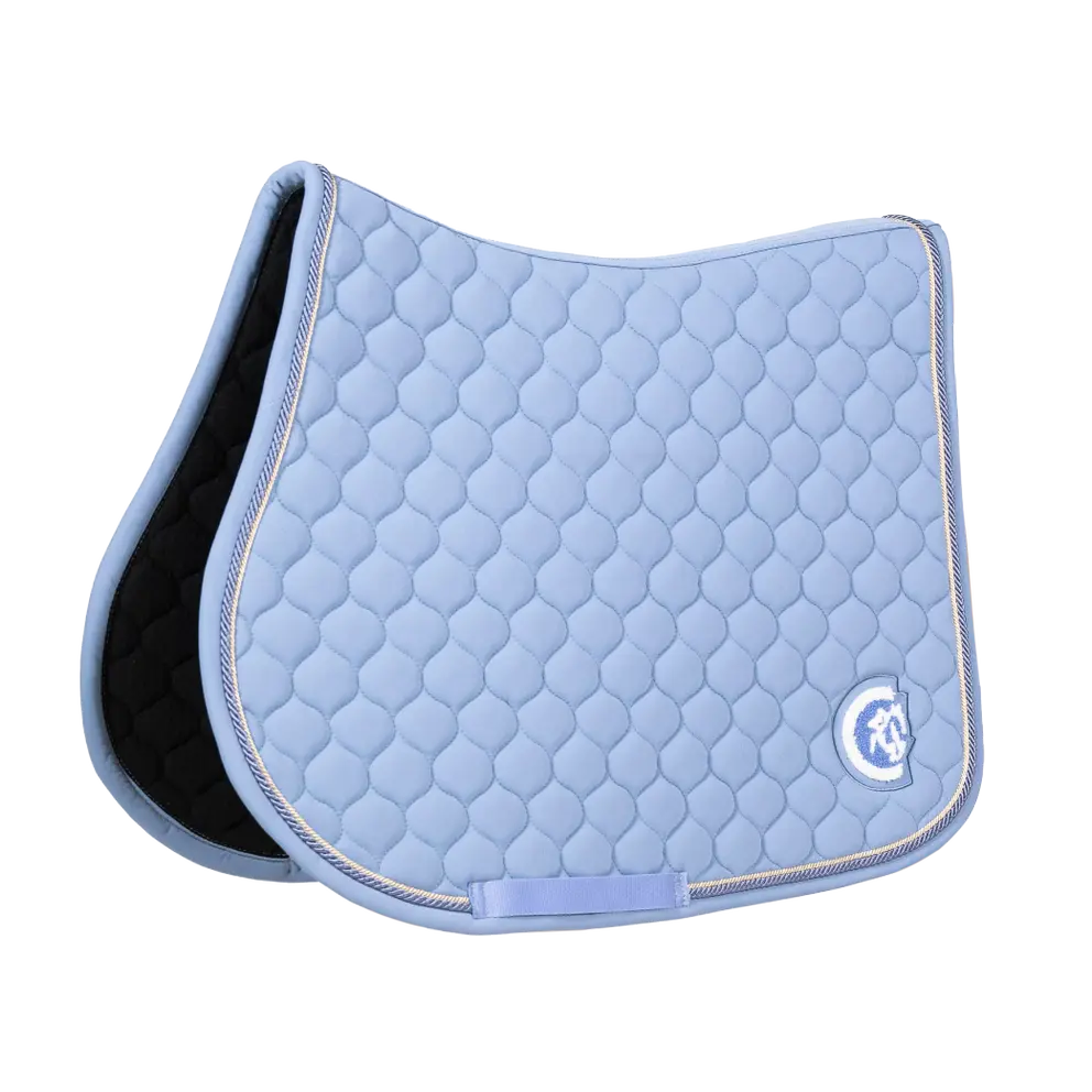 Onion Quilt 3D Logo Jumping Saddle Pad - Light Blue
