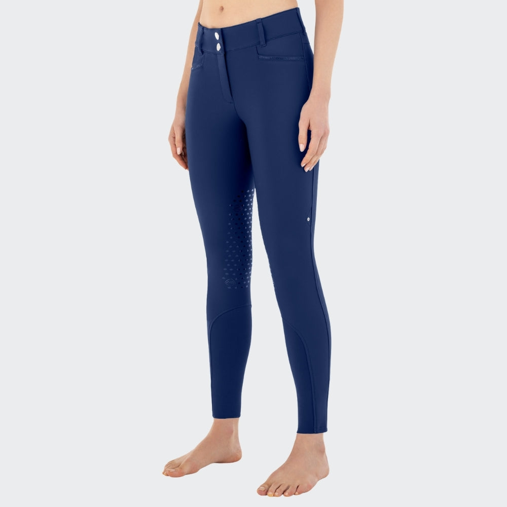 Ladies Adellekh Breeches | High Rise | Knee Grip | Navy