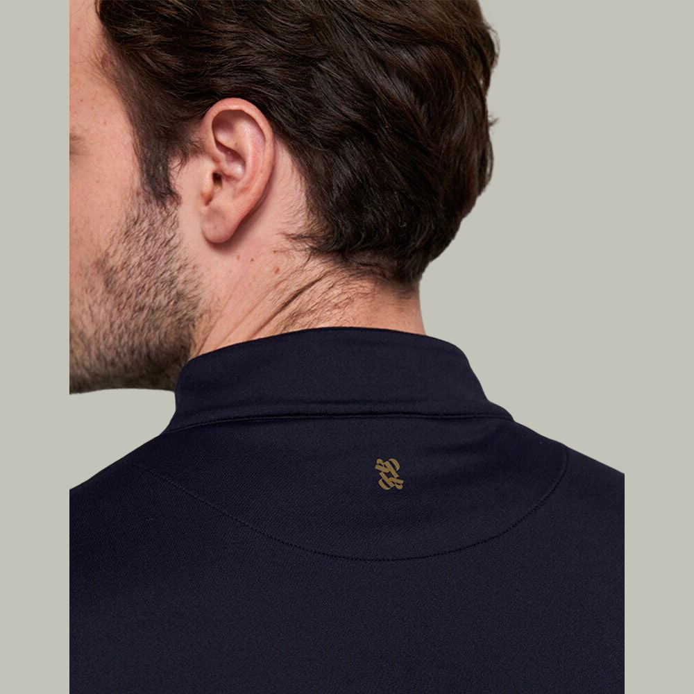 Mens Albe Long Sleeve Technical Polo | Black