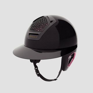 Voronoï Carbon Helmet With Temple Protection | Black | Pink Lady