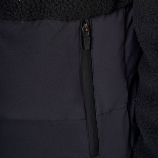 Ladies Down Coat With Teddy Inserts | Black