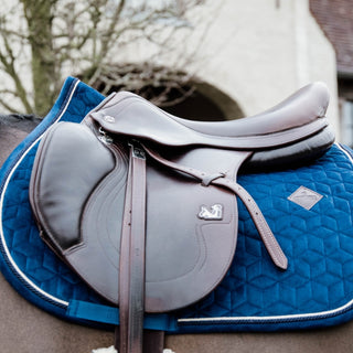Velvet Jumping Saddle Pad | Navy