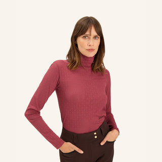 Calder Long Sleeve Training Polo | Dark Muscat