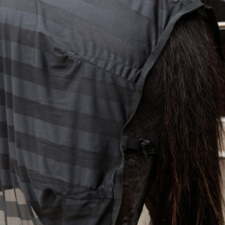 Light Striped Mesh Fly Sheet | Black
