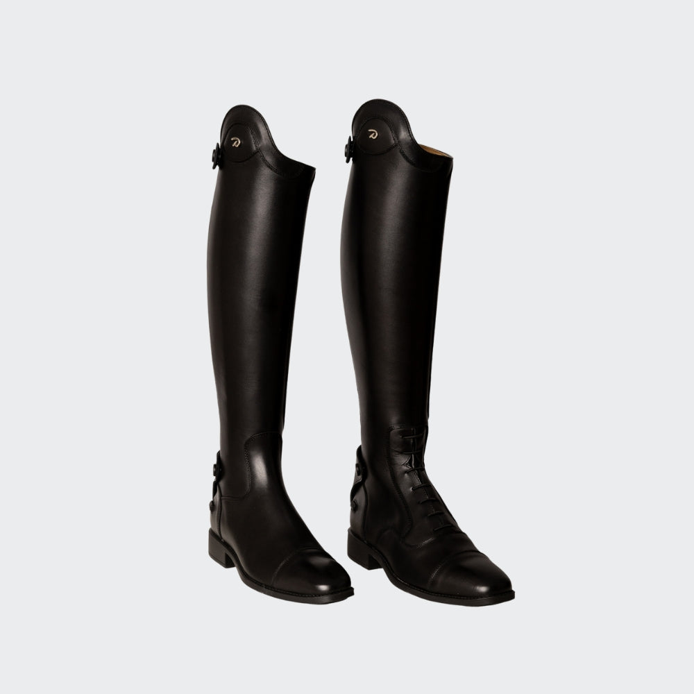 Tall Riding Boots Without Laces | Black