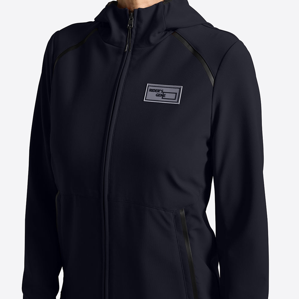 Ladies RG Italy Softshell Coat With Hood & Zip | Navy