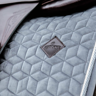 Velvet Jumping Saddle Pad | Grey