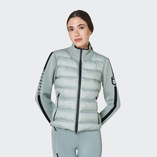 Ladies Hybrid Nylon + Knit Coat | Slate Grey