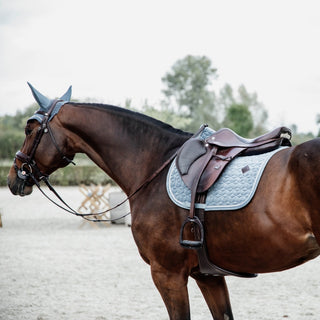Velvet Jumping Saddle Pad | Baby Blue
