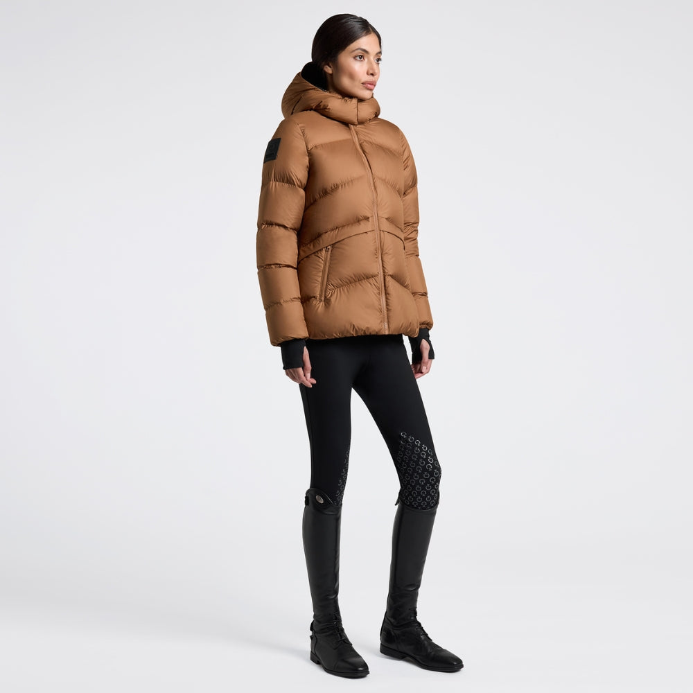 Ladies CT Hooded Down Padded Coat | Camel
