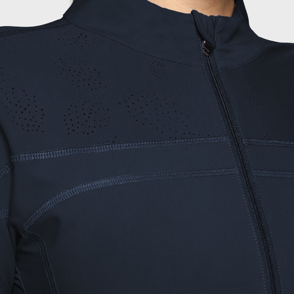 Ladies Evelya Full Zip Training Sweater | Navy