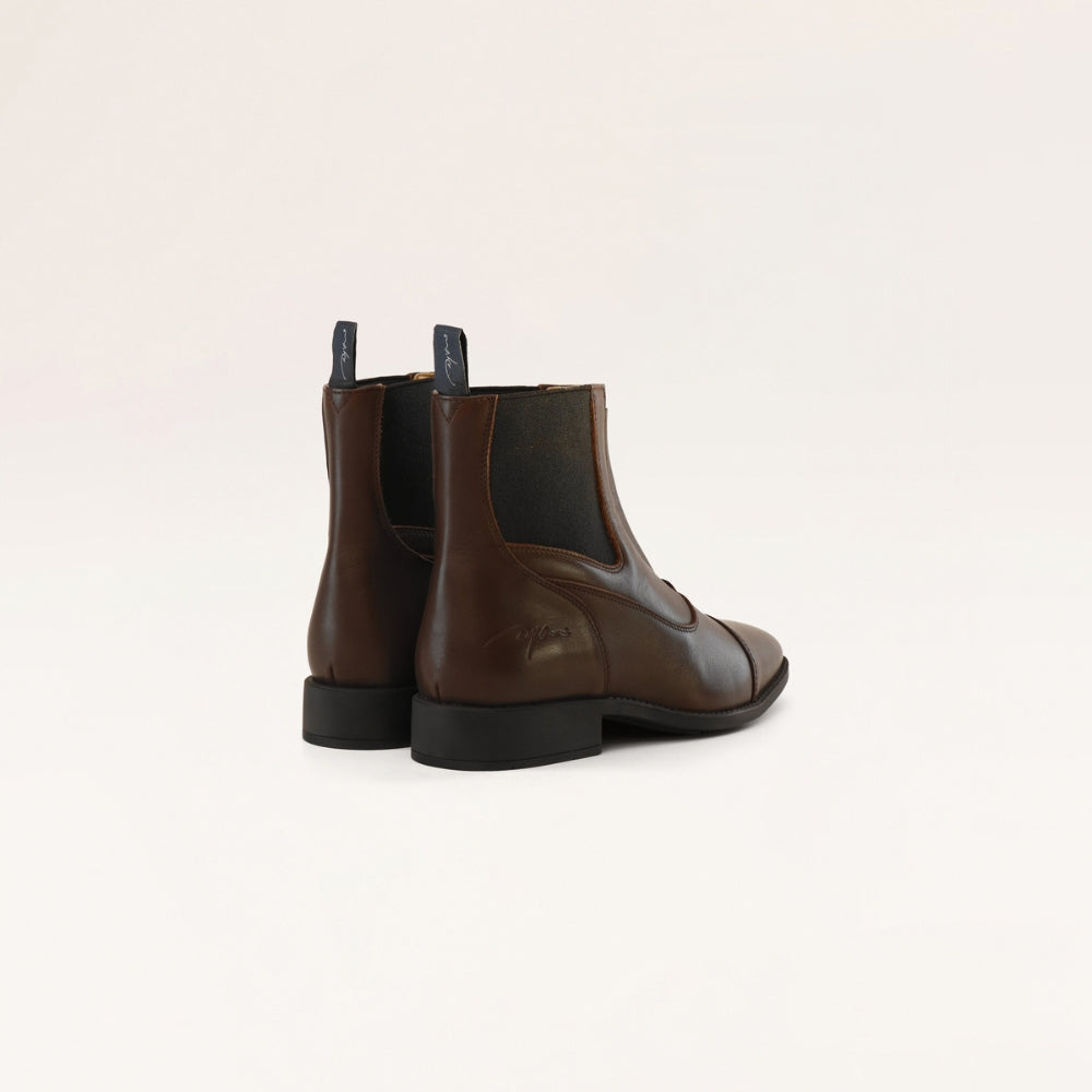 Short Boots Front Zipper | Brown