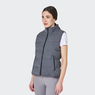 Ladies Wool Quilted Vest | Grey Melange