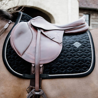 Velvet Jumping Saddle Pad | Black
