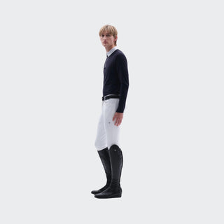 Mens Athletic Breeches With Back Pocket | White