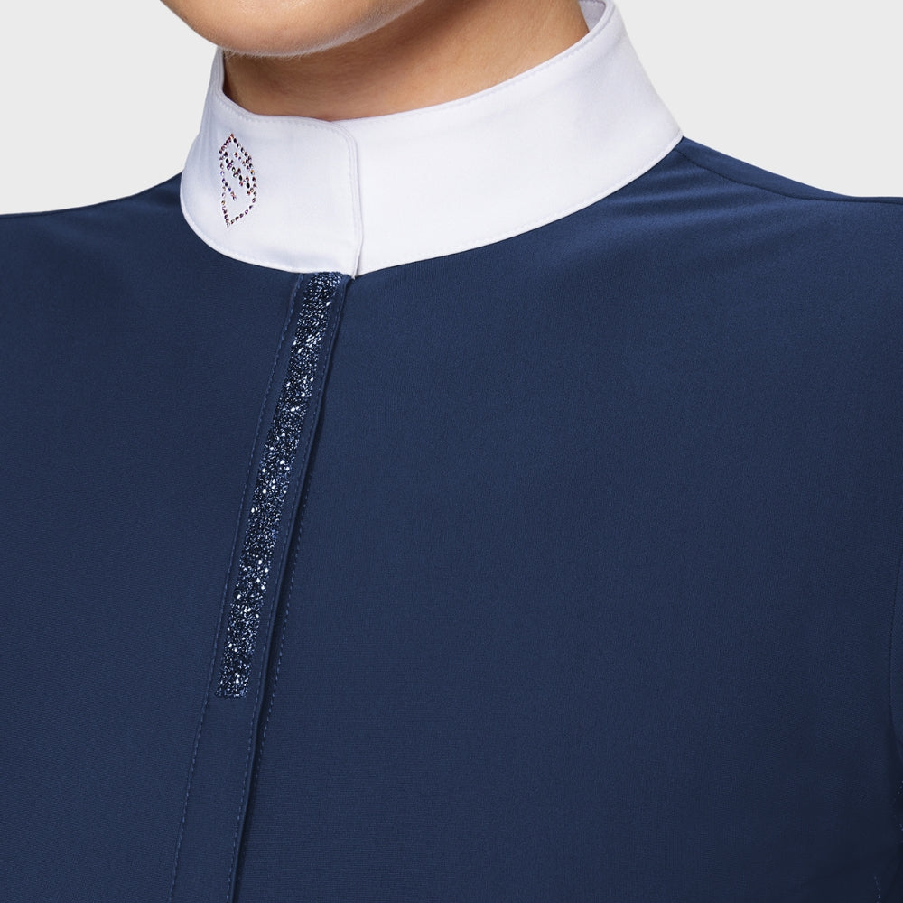 Ladies Roxanne Premium Show Shirt | Long Sleeves | Sapphire