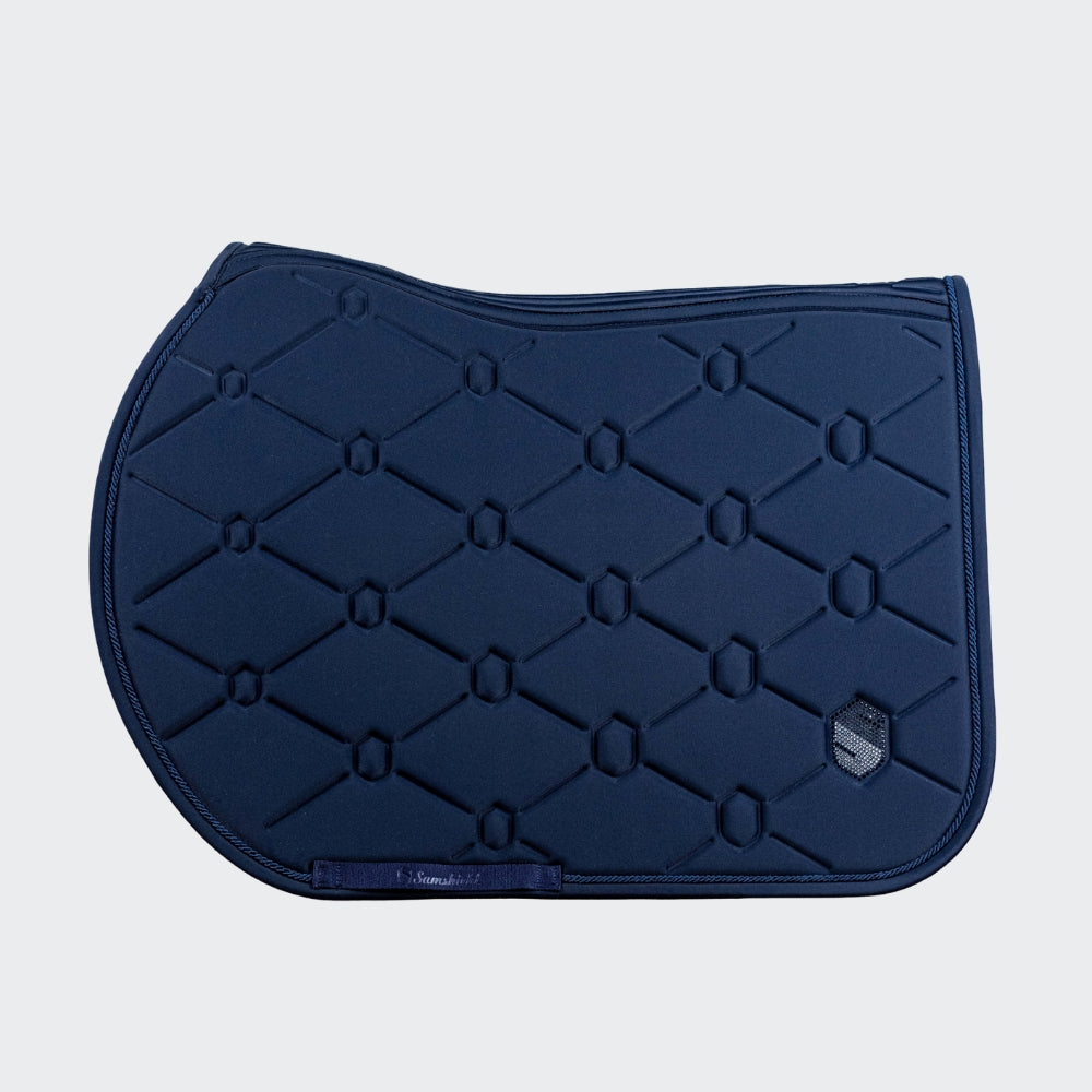 SpineShield Swarovski Jumping Saddle Pad | Navy