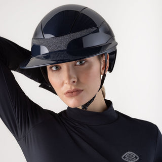 Xanto Helmet | Sun Visor | Swarovski | Glossy Navy