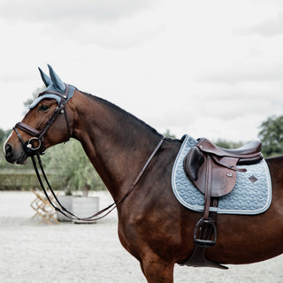 Velvet Jumping Saddle Pad | Baby Blue