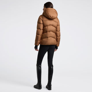 Ladies CT Hooded Down Padded Coat | Camel
