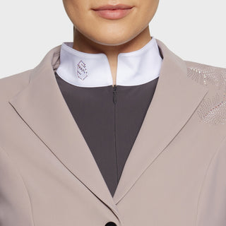 Ladies Victorine Crystal Ferna Show Jacket | Latte