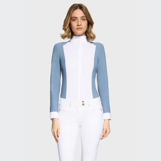 Ladies Lucia Metal Dots Show Shirt | Dusty Blue
