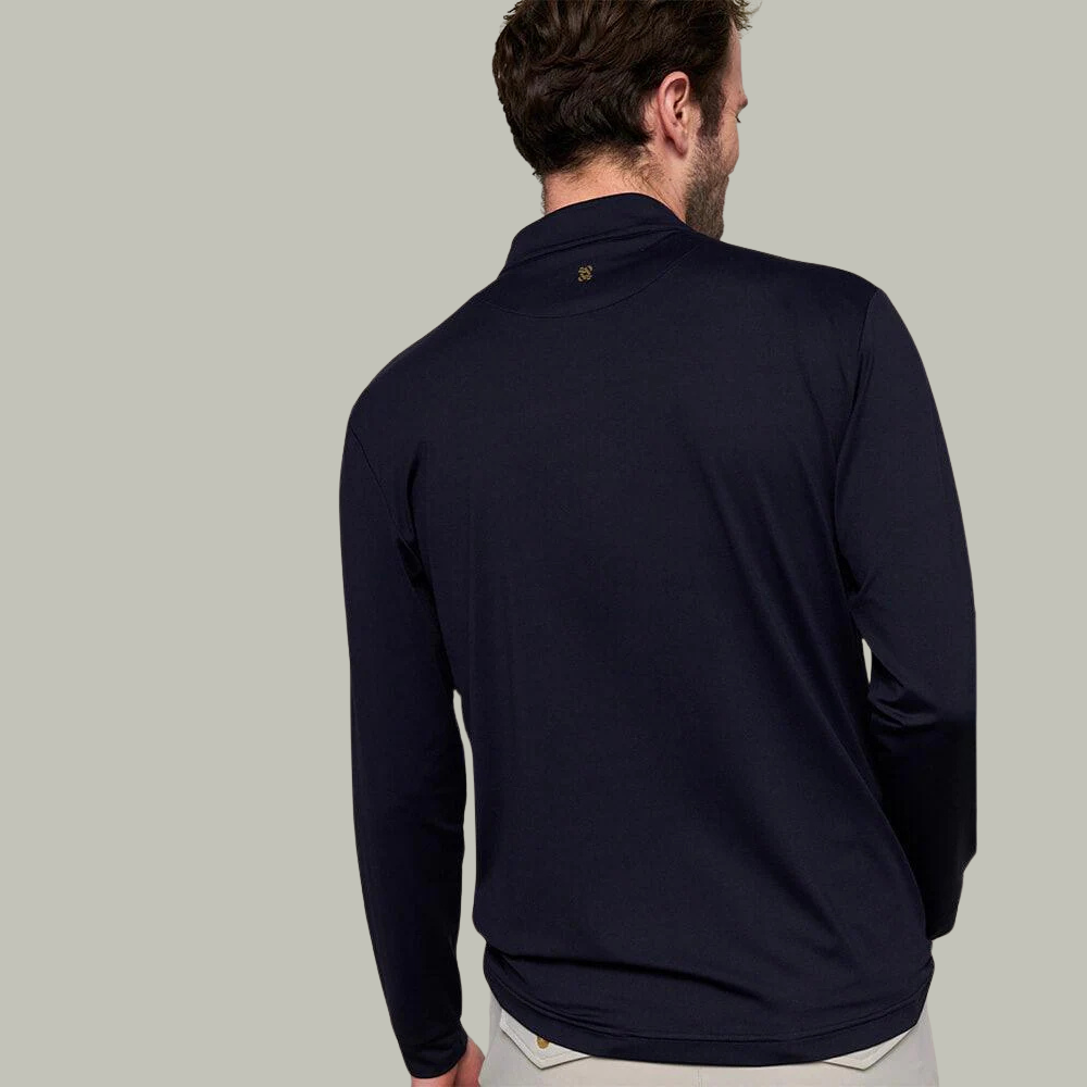 Mens Albe Long Sleeve Technical Polo | Black