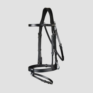 Working Collection Flat Leather Bridle with Snap Hooks