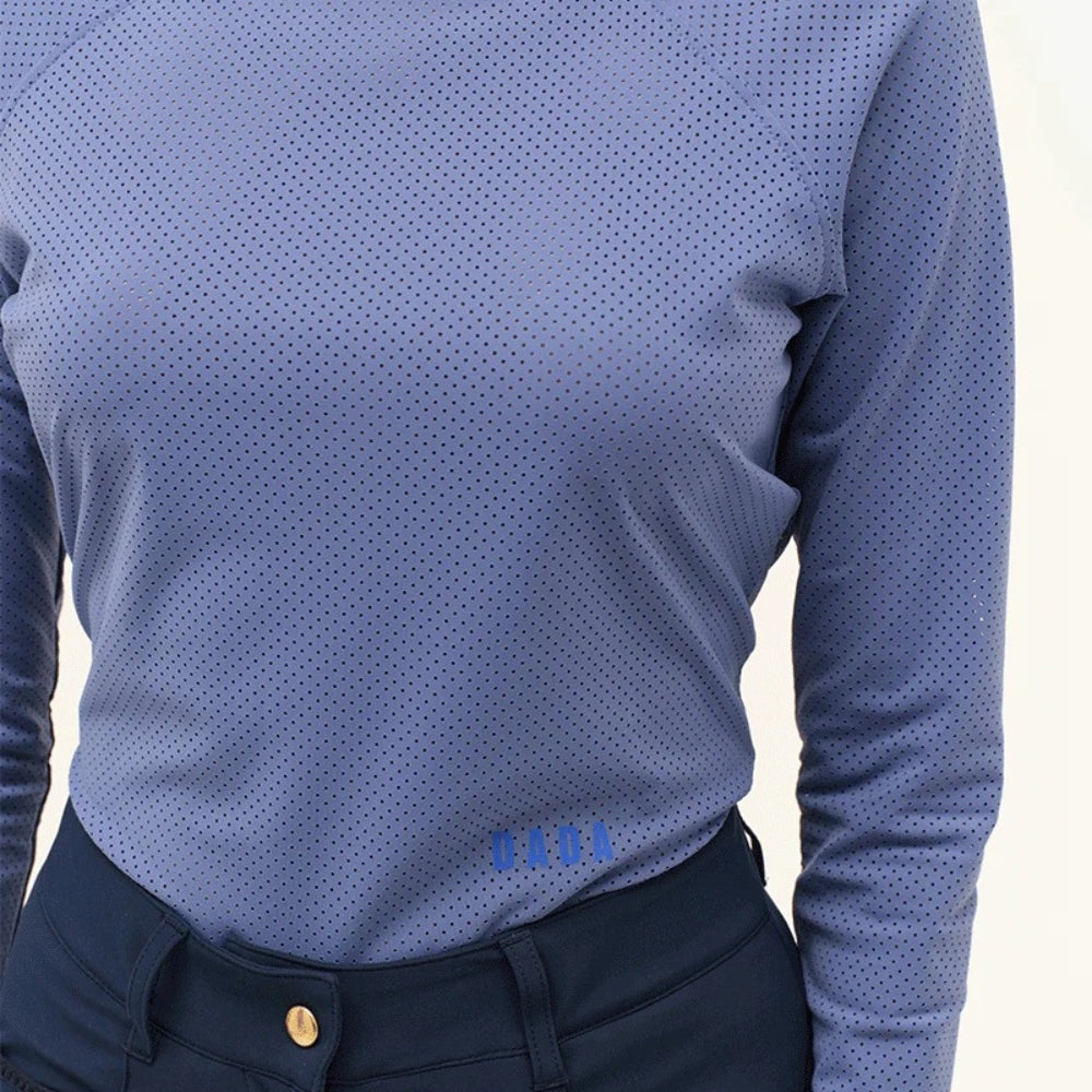 Ladies Jazz Micro Perforated Training Polo | Bleu Orage