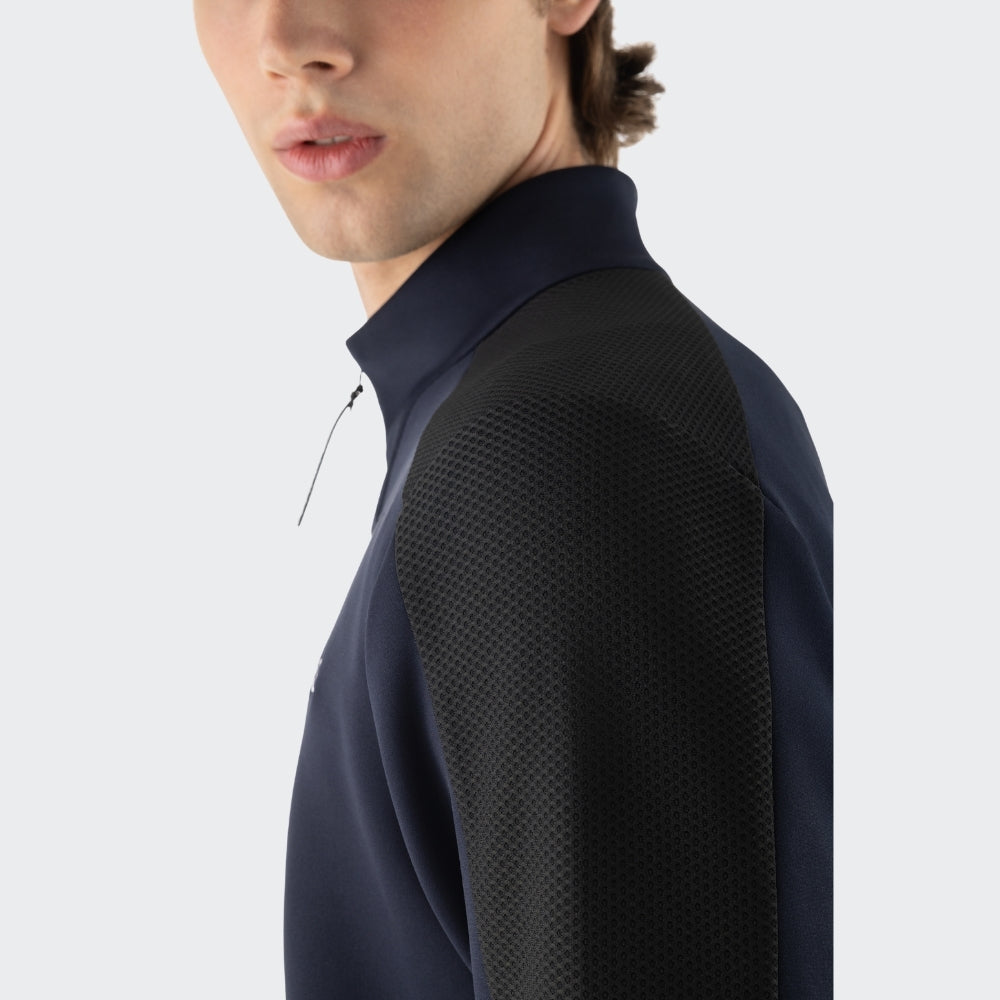 Mens Eqcelfa Full Zip Sweater | Navy