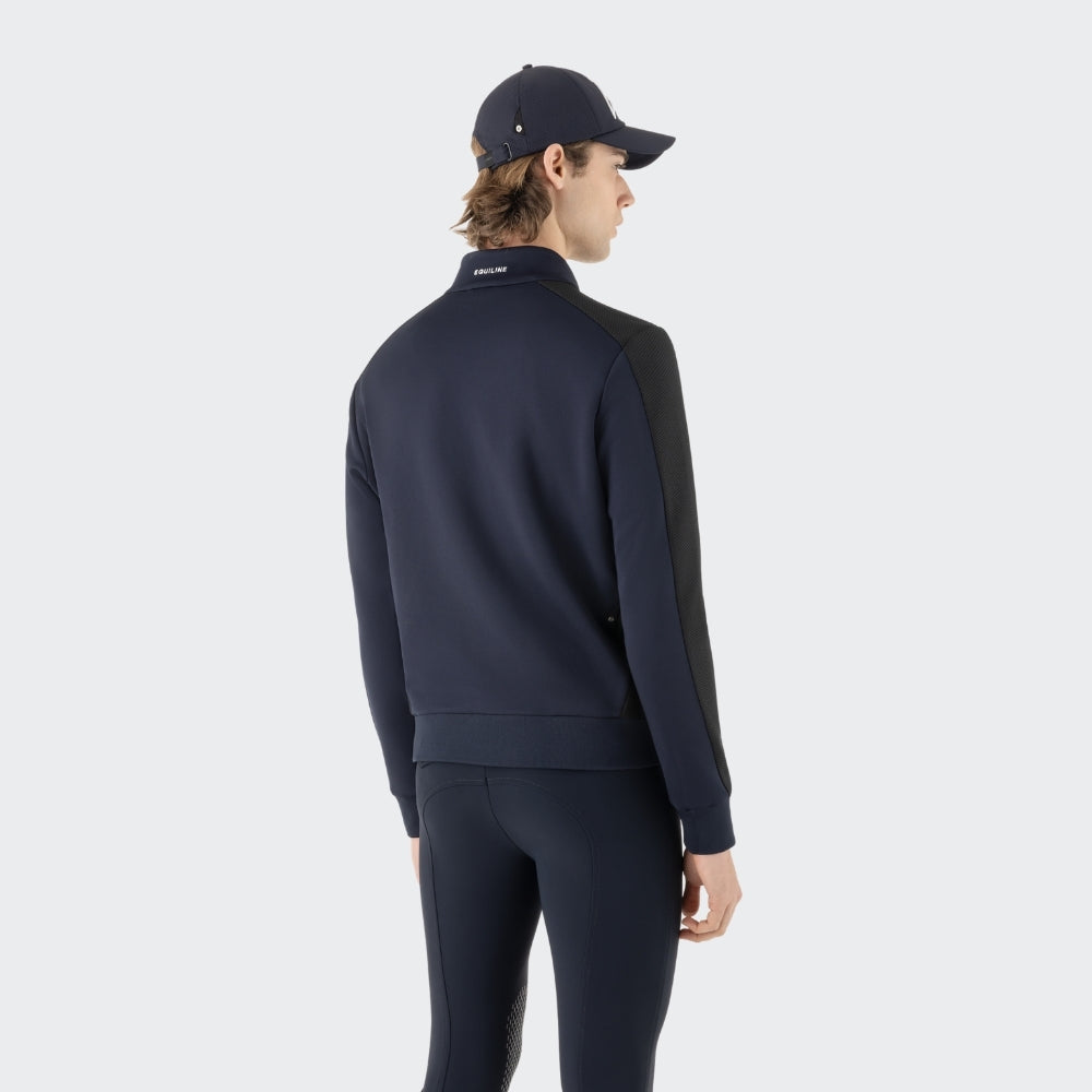 Mens Eqcelfa Full Zip Sweater | Navy