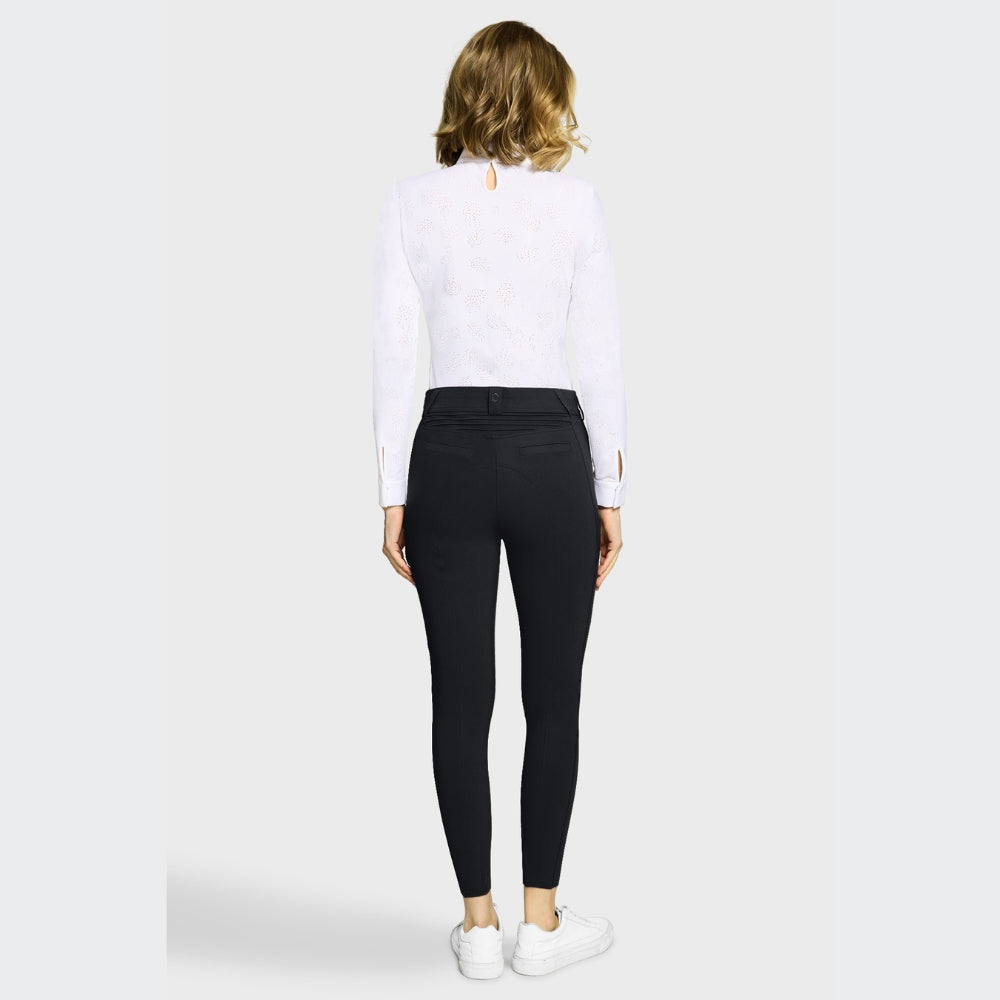 Ladies Omega Sport Breeches | Medium Rise | Knee Grip | Black