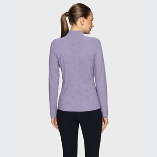 Ladies Hannah Full Zip Training Sweater | Lavender Gray