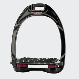 Black Aluminium Stirrups | Burgundy