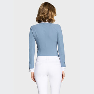 Ladies Lucia Metal Dots Show Shirt | Dusty Blue