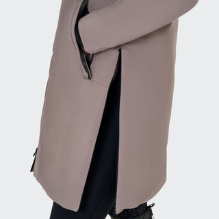 Ladies Water & Wind Repellent Long Down Padded Coat | Brindle