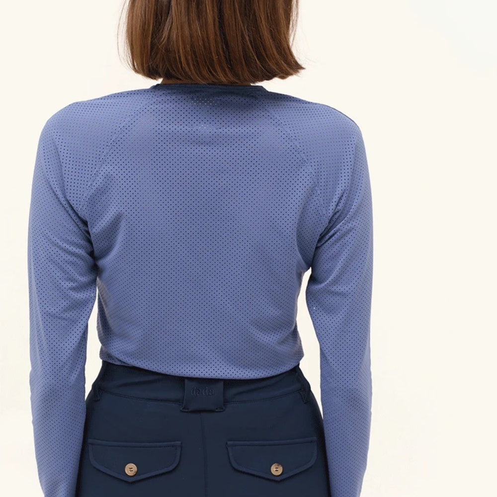 Ladies Jazz Micro Perforated Training Polo | Bleu Orage