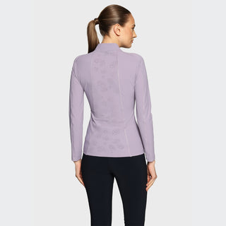 Ladies Evelya Full Zip Training Sweater | Lavender Gray