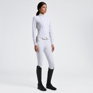 Ladies CT Heat Sealed Bib Show Shirt | Long Sleeve | White