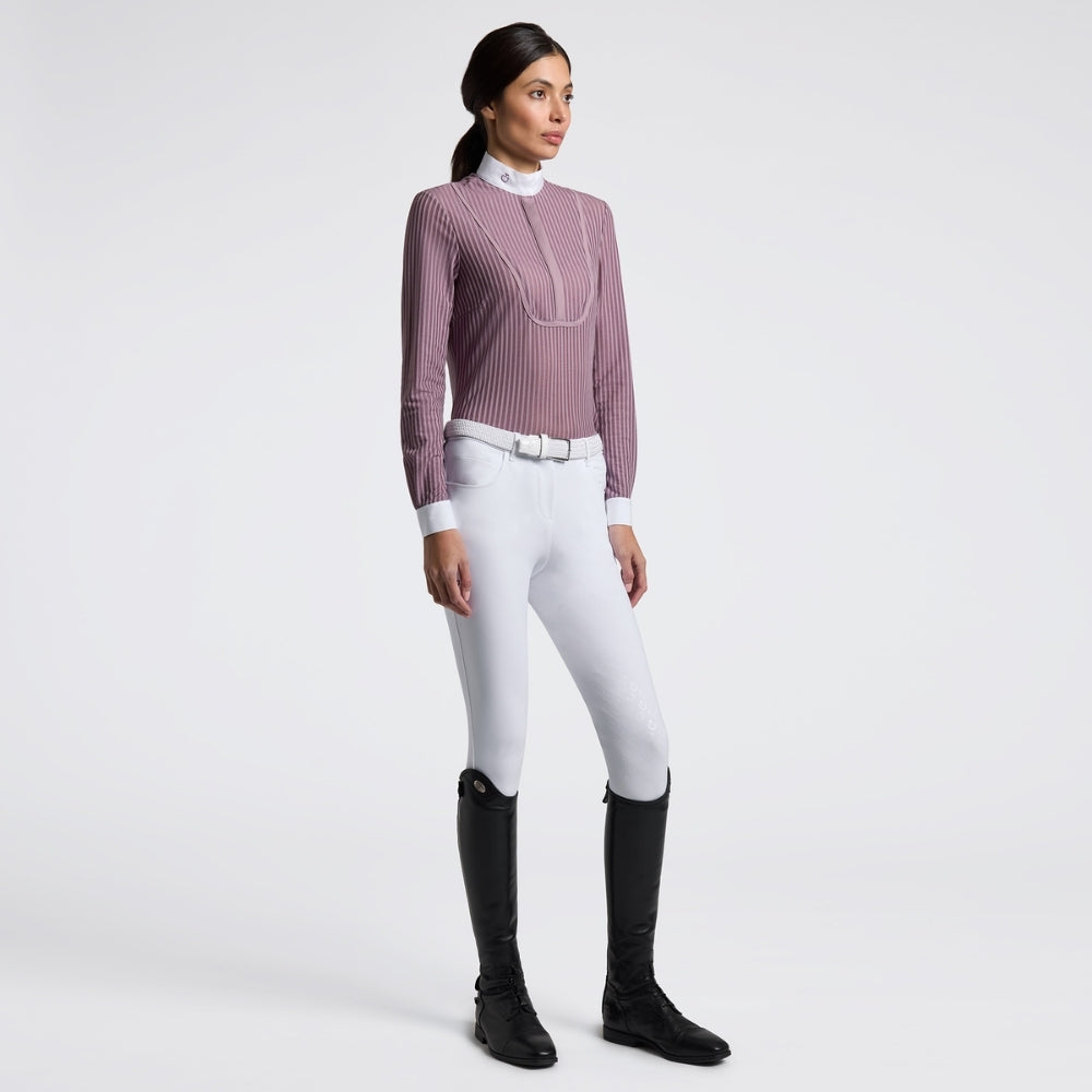 Ladies CT Stripes Show Shirt | Long Sleeves | Rosa