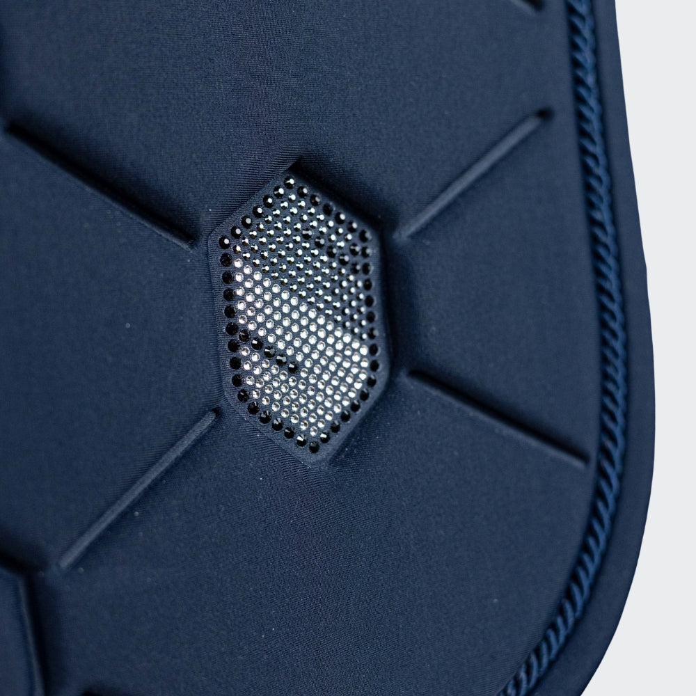 SpineShield Swarovski Jumping Saddle Pad | Navy